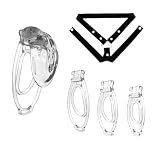Men's Soft, Skin-Friendly Full-Coverage Fitness Protective Cage Set, Includes a Three-Way Belt with Cross-Over Fastening-USLZB012Y (a：Transparent)