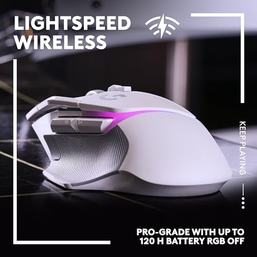 Image of Logitech G502 X PLUS LIGHTSPEED Wireless RGB Gaming Mouse and G640 SE Large Cloth Gaming Mouse Pad (460 x 400 x 3 mm) - White