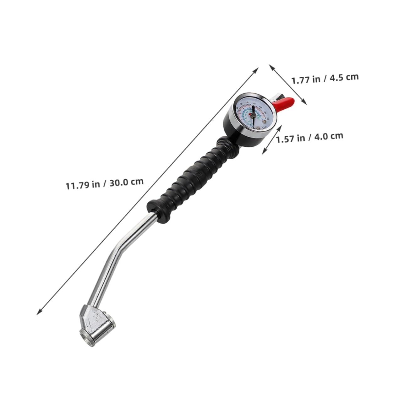 ABOOFAN 2pièces Gonfleur De Pneu Avec Manomètre Et Buse Anglée Outils De Gonflage Pour Voitures Camions Et Vélos Accessoires Pratiques Pour Compresser Air