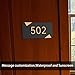 Qianly Address Plaque Door Number Sign House Acrylic Easy Installation Home Outside Street Weather Resistant Ornament Rectangle, Style D