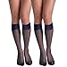 Hanes Silk Reflections Women's Knee High Reinforce Toe 2 Pack, Class Navy, One Size
