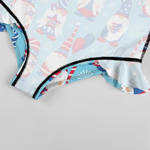 Image of Girls One Piece Swimsuit Lovely Cute Animals Ruffles Swimwear Bathing Suits 3-12 Years