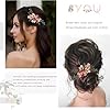 IYOU Mariée Mariage Peigne à Cheveux Rouge Fleur Mariées Coiffe Cristal Baroque Invitées Accessoires de Cheveux pour Femmes #1