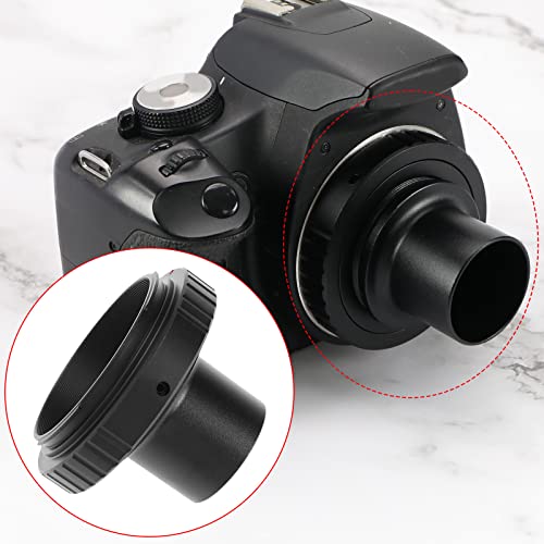YINETTECH 1.25in M42 T-mount with Adapter T-ring Replacement Compatible with EOS 5D/ 5D Mark II/ 50D/ 60D/ 20D/ 30D T-Ring and M42 to 1.25" Telescope Adapter - Image 2