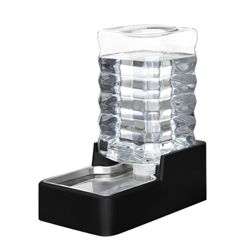 RIZZARI 9L Gravity Stainless Steel Pet Water Dispenser for Dogs
