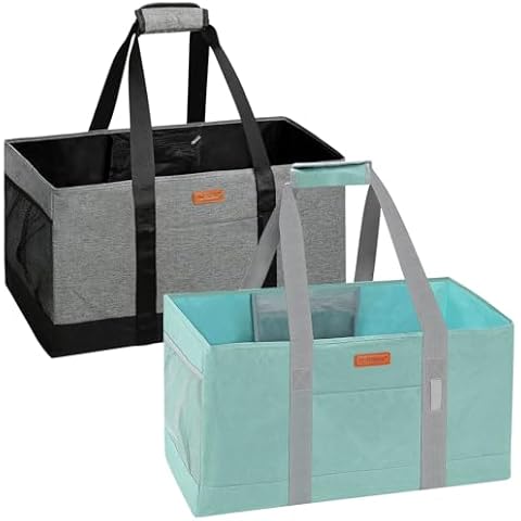 MHOMER Reusable Grocery Bags Heavy Duty Shopping Bags Large Grocery Totes with Reinforced Bottom Super Sturdy Handles Cover
