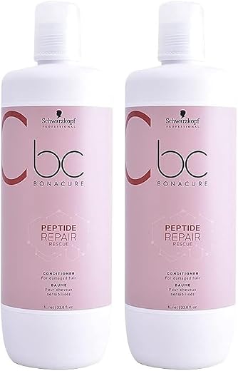 Schwarzkopf Professional Dry Hair Bonacure Repair Rescue Conditioner With Arginine 1000Ml (Pack of 2)