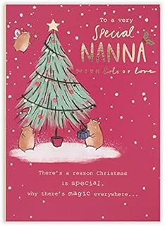 Clintons: Cute Animals & Tree Nanna Christmas Card, Multi-Colour, 133 x 184, 1170564