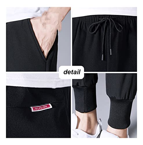 Pantalon de sport pour homme gris uni avec coupe mince et microélasticité - 5