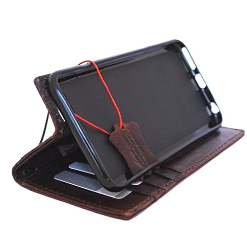 Genuine Italian Leather Hard Case For Iphone 6 6S 4.7 Inch Book Wallet Slim Cover Handmade S Luxury Card Slots Thin Brown Daviscase #TOP2