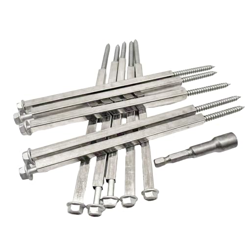 7in(approx. 17.8 cm) Gutter Screws with Metal Ring (Pack of 10) Gutter Screws 5in Gutter Repair Screws