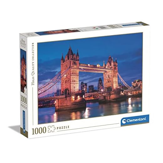 Clementoni - 39674 Collection - Tower Bridge At Night - 1000 pezzi - Made in Italy, puzzle adulti 1000 pezzi, puzzle adulti paesaggi, puzzle città, puzzle Londra, divertimento adulti