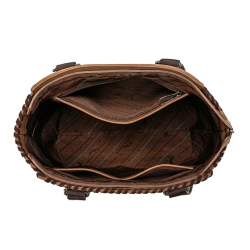 Bolso tote western para mujer de cuero PU con borlas miniatura 4
