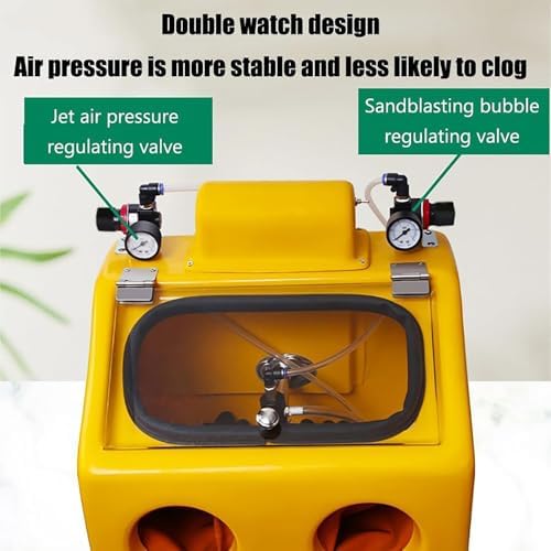 Cabina portátil de Chorro de Arena neumática con Interruptor de Pedal y válvula de Doble presión, para Trabajos de Chorro de Arena de Alta eficiencia.