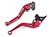 MOTO Frenos y Embrague CNC Corto Palanca Ajustable Aluminio para Sport Bike YAMAHA FZ6 FAZER FZ1 FAZER FZ6R XJ6 DIVERSION FZ8 MT-07 MT-09/SR/FZ9 un par (F16/Y688) SPL077 (red)