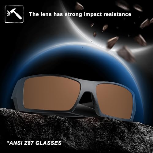 Image of WISTON Z87 Sunglasses Wrap Around Sunglasses for Men Rectangular Safety Glasses UV400 for Sport Working 8231