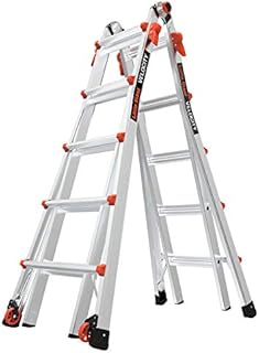 Little Giant Ladders, Velocity with Wheels, M22, 22 Ft, Multi-Position Ladder, Aluminum, Type 1A, 300 lbs Weight Rating, (15422-001)
