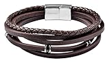 Le bracelet est disponible en longueurs 19, 21 et 23 cm. Le bracelet moderne se ferme avec une fermeture magnétique en acier inoxydable