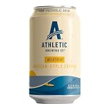 Athletic Brewing Company Craft Non Alcoholic Beer, Mexican-Style Copper With Bread, Malt, & Nutty Notes, Pair With Tacos, Spicy or Braised Foods, Vegan, Atlética, 24 Pack, 12 FL Oz Cans