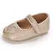 Matte Keely Weiche Sohle Baby Mädchen Kinderwagen Schuhe Prewalker Lauflernschuhe Mädchen Süße Krippe Schuhe für Kleinkind Prinzessin Pre Walker, Gold - Goldherz - Größe: 3-6 Monate