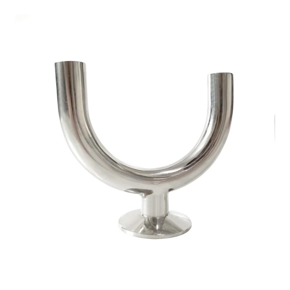 Conector de acero inoxidable, soldadura a tope de diámetro exterior de tubería, diámetro exterior de tubería de 19 mm-63 mm 1,5" 2" 3" Soldadura a tope de triple abrazadera Curva en forma de U 3 vías