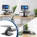 Mount-It! Compact Standing Desk Riser, Height Adjustable Desktop Sit Stand Workstation with Gas Spring, Tabletop Stand Up Desk with Keyboard Tray, Black