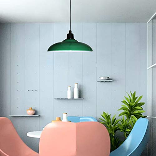 Lustre aluminium vert monocanal suspension simple de chambre