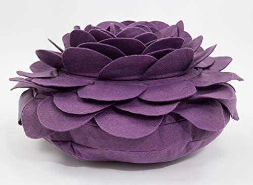 Fennco Styles Eva's Flower Garden Decorative Throw Pillow 13" Round - Violet Floral Accent Pillow For Home, Couch, Bed, Living Room, Holiday And Office Décor #TOP4