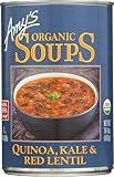 Amy's Soup, Vegan Quinoa, Kale and Red Lentil Soup, Gluten Free, Made With Organic Vegetables and Lentils, Canned Soup, 14.4 Oz
