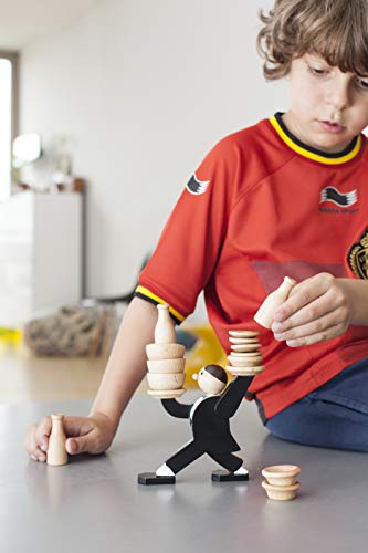 Kikkerland Don't Tip The Waiter Wood Stacking Balance Novelty Game #TOP1