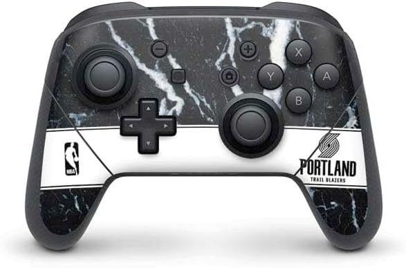 Skinit Decal Gaming Skin Compatible with Nintendo Switch Pro Controller - Officially Licensed NBA Portland Trail Blazers Large Logo Design