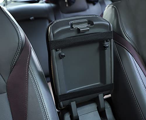 Protecteur D'accoudoir Central Voiture Universel - Coussin En Cuir Avec Poches, + Chiffon Microfibre Inclus (Noir)