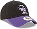 New Era Unisex-Adult MLB Core Classic 9TWENTY 2-Tone Team Adjustable Hat Cap One Size Fits All - Colorado Rockies Black Purple