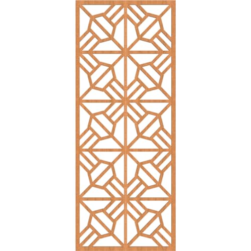 Image of Auburn Decorative Pierced Fretwork Wood Wall Panels, 13 3 /8 inchW x 34 3 /8 inchH x 3 /8 inchT, Cherry
