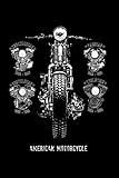  American Motorcycle Panhead Knucklehead, Shovelhead Evolution V-Twin: Harley Davidson Bobber Springer Motorcycle Engine Blank Lined College Ruled 100 Page Notebook