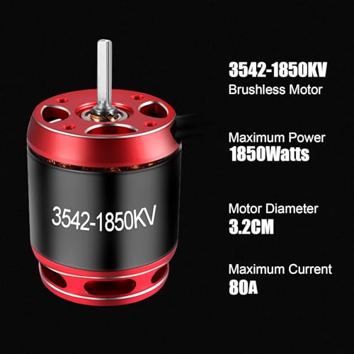 Outrunner Brushless Sensorless Motor ESC Combo, AM32 80A Brushless RC ESC Kit for Axial SCX10 TRX-4 TRX-6 RC Crawler Truck Off-Road Car, 1/8 1/10 Scale w/USB Linker Speed Control Programming - Thumbnail 5