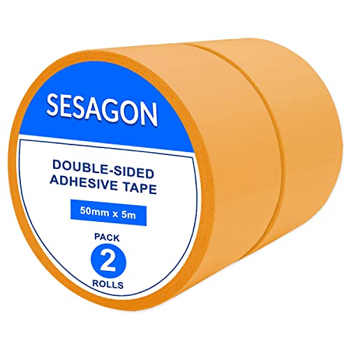 Cinta doble cara extrafuerte set 2 uds 5 metros x 50mm ideal para alfombras moquetas cinta adhesiva doble cara cinta de doble cara cinta adhesiva de doble cara extrafuerte Cover