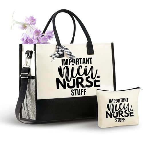 Bolso Tote de Lona InnoBeta con Cierre Superior y Correa miniatura 1