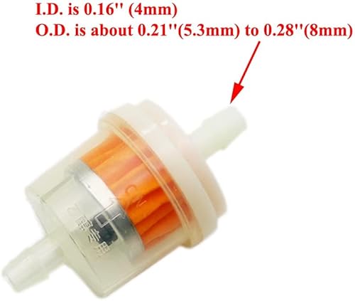Miniatura 2 de PRO BAT Tubo, carburador, línea de ventilación de combustible para ATV, motocross, Go Kart, ciclomotor, bicicleta de bolsillo (10 pies, naranja)
