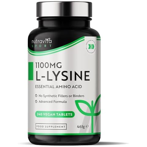 Nutravita L-Lysine 1100mg Vegan Tablets Cover