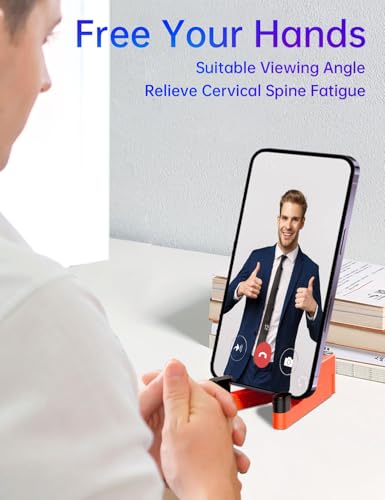 Phone Stand for Desk, Foldable Portable iPhone Stand, Cell Phone Stand Aluminum Phone Holder Cradle Dock for Desk/Travel, Desktop Phone Holder Compatible with iPhone 17 Pro Max 16 15 14 Galaxy S24 S23 - image 5
