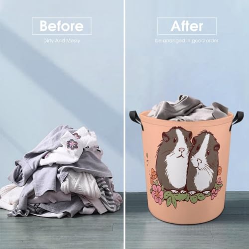 Panier à linge pliable cochons d'Inde pour une salle de bain rangée - 7
