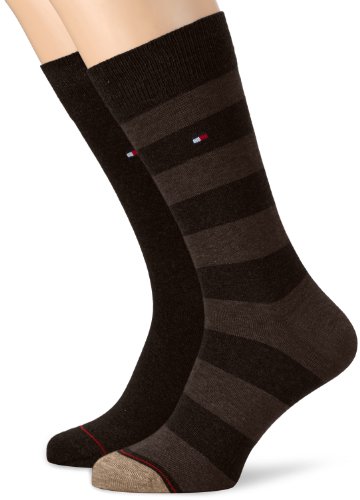 Tommy Hilfiger TH Men Rugby Sock 2p Calze, Marrone...