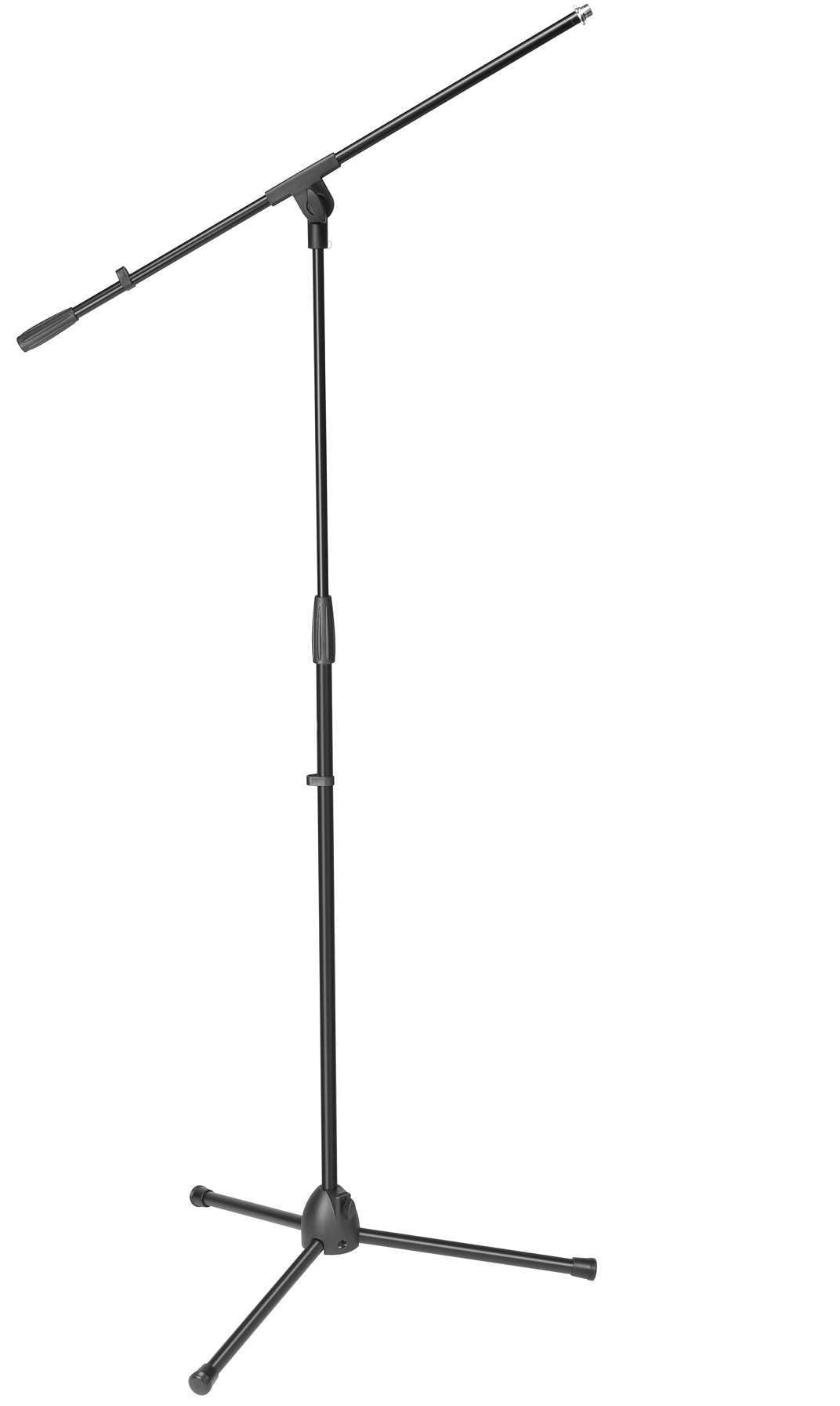 2 x ADAM HALL Eco Mikrofonständer Mikrofonstativ S5BE mit Galgen/Schwenkarm, Höhe 98 bis 162 cm, Schwarz