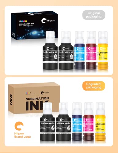 Hiipoo 580Ml Sublimation Ink For Ecotank Supertank Inkjet Printer Et-2400 Et-2720 Et-2760 Et-2800 Et-2803 Et-2850 Et-3760 Et-4800 Et-15000 Heat Press Transfer On T-Shirt (Autofill/Icc-Free/Anti-Uv) #TOP1