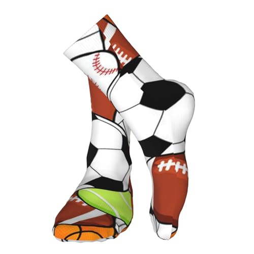 Evius Blijf stijlvol en comfortabel met sokken met abstract patroon voor mannen en vrouwen - de perfecte casual compressiesokken voor halverwege de kuit met trendy modeprint tot halverwege de kuit - Afbeelding 7