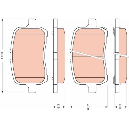 Kit Pastiglie Freno, Freno A Disco Trw GDB1755 - 2