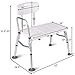 HEALTHLINE Tub Transfer Bench, Lightweight Medical Bath and Shower Chair with Back, Non-Slip Seat, Transfer Bench for Elderly and Disabled, Medical Bath Shower Chair, Adjustable Height, White
