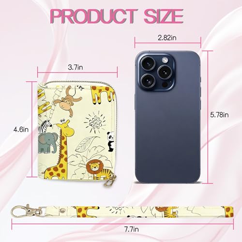 Image of Girls Wallet for Kids, Kids Wallet for Girls 6-8 8-10 10-12, Small Cute Zoo Leather Toddler Purse with Wristlet and Coin Pocket, Christmas Stocking Stuffers Birthday Gift for Teen Girls