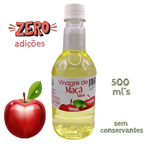 Vinagre 100% Maçã Puro Natural Zero Açúcar e Conservan 500ml